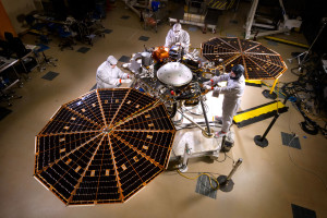 InSight spacecraft solar array deployment