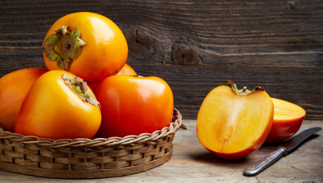 fresh ripe persimmons