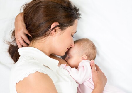 Happy,Mother,Breast,Feeding,Her,Baby,Infant