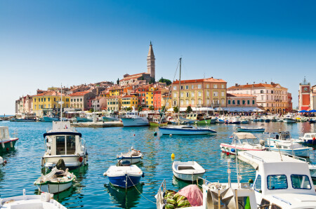 Old town, Rovinj Harbor, Croatia