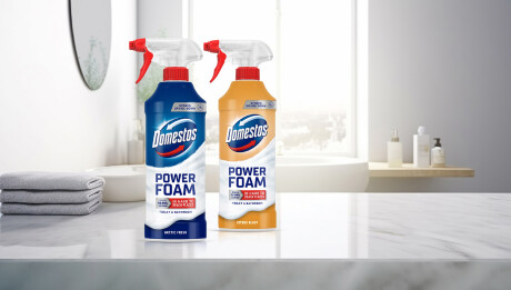 Domestos Power Foam_Arctic Fresh+Citrus Blast_nezávazná doporučená spotřebitelská cena 84,90 Kč